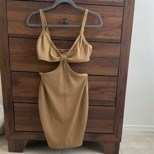 Brand new Tan cut out dress